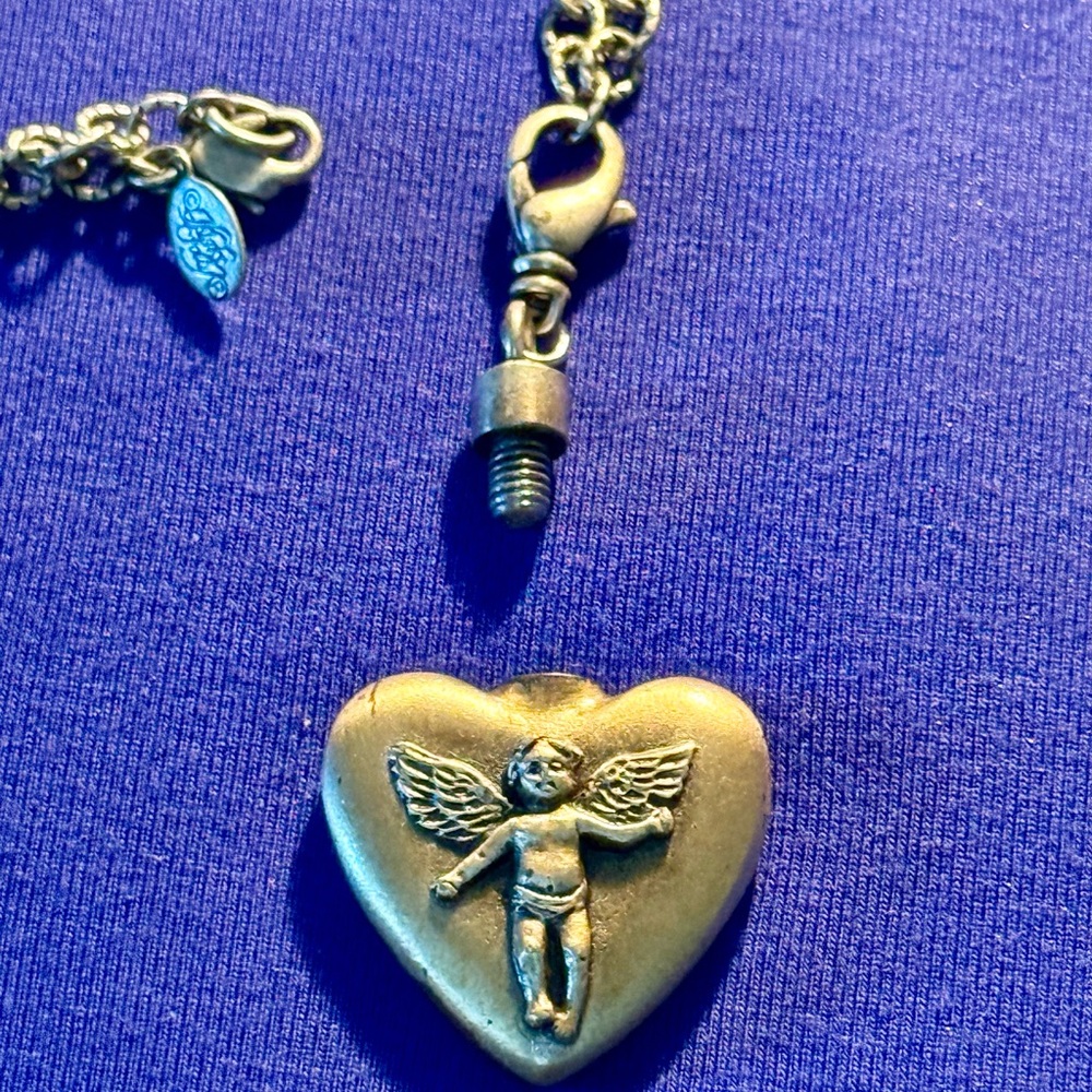Kirks Folly ~ Angel Cherub Urn Necklace 34” Fairy Dust. - Picture 8 of 14